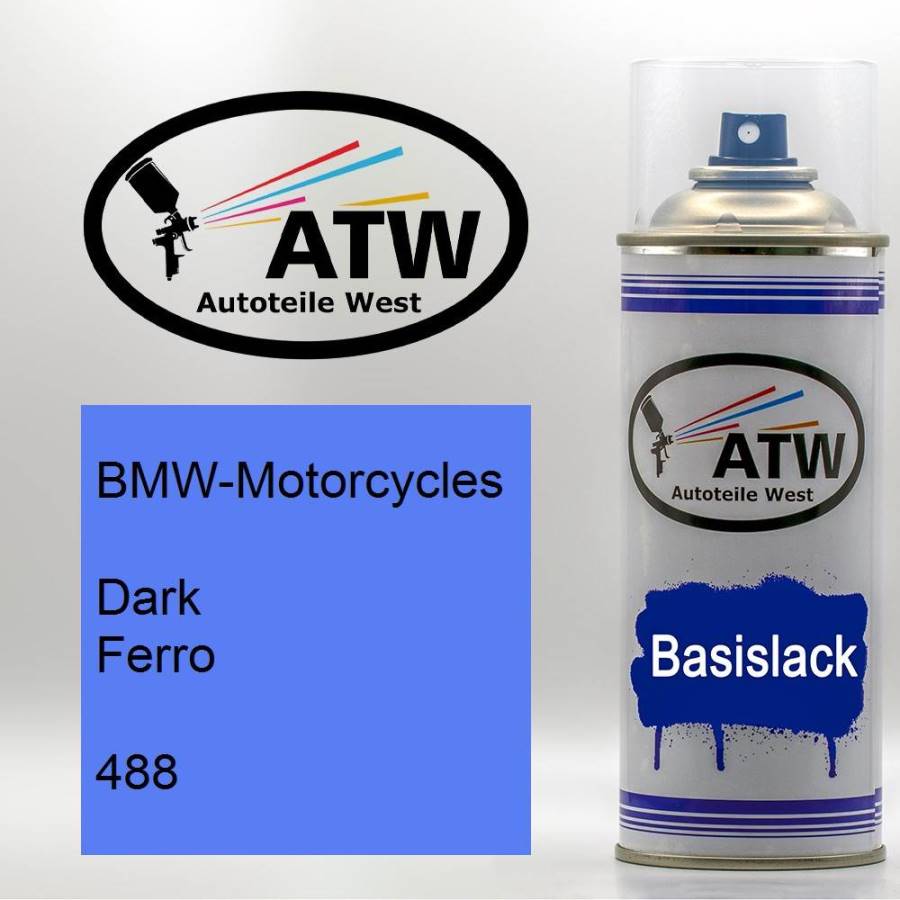 BMW-Motorcycles, Dark Ferro, 488: 400ml Sprühdose, von ATW Autoteile West.